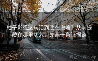 柚子影视这句话到底在说啥？从前提藏在哪里切入，先画一条证据链
