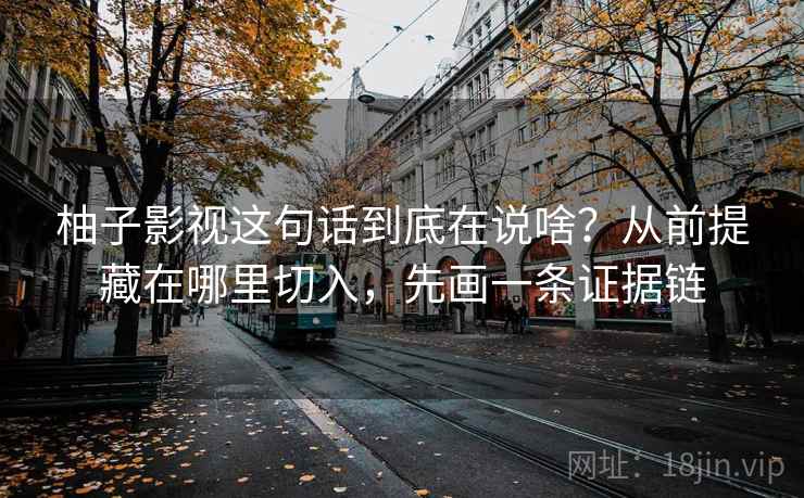 柚子影视这句话到底在说啥？从前提藏在哪里切入，先画一条证据链