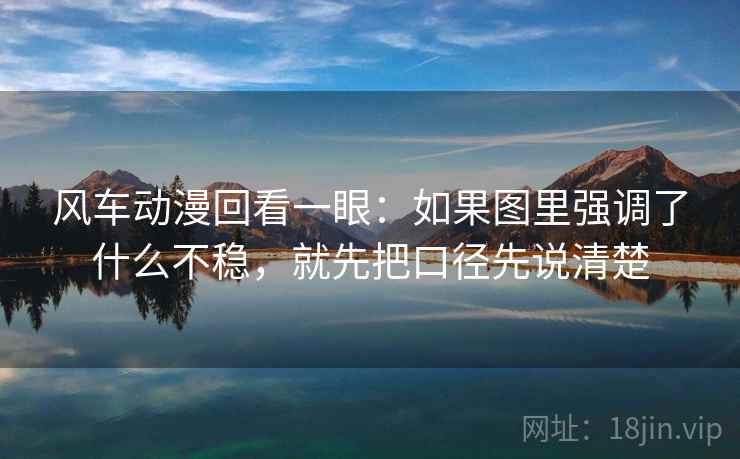 风车动漫回看一眼：如果图里强调了什么不稳，就先把口径先说清楚